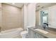 Clean bathroom with a bathtub and modern fixtures at 2910 W Barcelona St # 1901, Tampa, FL 33629