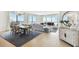 Spacious dining area with hardwood floors and city views at 2910 W Barcelona St # 1901, Tampa, FL 33629