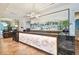 Elegant lobby with a marble reception desk and chandelier at 2910 W Barcelona St # 1901, Tampa, FL 33629