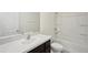 Clean bathroom, bathtub, toilet and sink vanity at 32925 Pez Landing Ln, Wesley Chapel, FL 33543