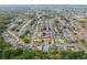 Aerial view of a neighborhood with tree-lined streets and well-maintained homes on large lots at 6321 Staunton Dr, Holiday, FL 34690