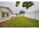 Backyard with shed and privacy fence at 6321 Staunton Dr, Holiday, FL 34690