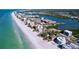 Aerial view of beachfront property and waterway at 19531 Gulf Blvd # 611, Indian Shores, FL 33785