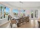 Dining room with seating for six and view of the bay at 123 8Th E St, Tierra Verde, FL 33715