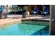 Backyard pool and patio area with chairs overlooking the waterfront and garden at 123 8Th E St, Tierra Verde, FL 33715