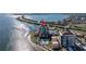 Aerial view of waterfront condo building with pool and parking at 6372 Palma Del Mar S Blvd # 505, St Petersburg, FL 33715