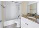Updated bathroom with granite vanity and shower at 6372 Palma Del Mar S Blvd # 505, St Petersburg, FL 33715