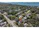 Aerial view of the house and neighborhood near the waterfront at 1154 Commodore St, Clearwater, FL 33755