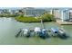 Covered boat slips for convenient boat storage at 19519 Gulf Blvd # 601, Indian Shores, FL 33785