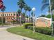 Picturesque entrance to Safety Harbor Resort & Spa, featuring lush landscaping and elegant signage at 1722 St Croix Dr, Clearwater, FL 33759