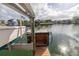 Boat dock with lift and storage on the water at 637 Pinellas Bayway S # 111, St Petersburg, FL 33715