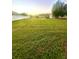 Large backyard featuring a well-kept lawn, ideal for outdoor recreation at 7423 Pulteney Dr, Zephyrhills, FL 33545