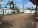 Spacious backyard framed by a white fence, offering privacy and room for outdoor activities at 988 Bruce Ave, Clearwater Beach, FL 33767