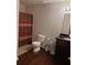 Bathroom with shower, toilet, and vanity at 10319 Boyette Creek Blvd, Riverview, FL 33569