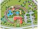 Community map showcasing amenities including pools, playground, and dog parks at 5212 Candler View Dr, Lithia, FL 33547
