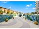 Decorated walkway with tropical murals and spherical accents at 199 Dali Blvd # 302, St Petersburg, FL 33701