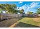 Fenced backyard with a grassy lawn at 3511 Cambridge St, New Port Richey, FL 34652