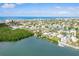 Spectacular aerial view of a waterfront home with direct access to the beach at 307 10Th Ave, Indian Rocks Beach, FL 33785