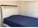 Simple bedroom with blue bedding and white headboard at 644 Blue Nw Ln, Port Charlotte, FL 33952