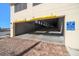 Covered parking garage entrance with 7'0