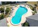 Unique, footprint-shaped pool viewed from above at 1655 S Highland Ave # F227, Clearwater, FL 33756