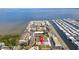 Aerial view highlighting the property's location within the community near the water at 19029 Us Highway 19 # 25D, Clearwater, FL 33764