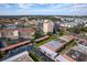 Aerial perspective of the community buildings and parking areas at 19029 Us Highway 19 # 25D, Clearwater, FL 33764