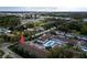 Birds-eye view of the townhome complex and surrounding neighborhood at 4401 Har Paul Cir, Tampa, FL 33614