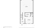 One-bedroom floor plan with garage, bathroom, and stairs to upper floor at 4810 W Mcelroy Ave # 2, Tampa, FL 33611