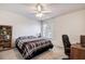 Bedroom with desk, chair, and ceiling fan at 8620 Brookway Cir, Tampa, FL 33635