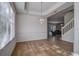 Charming dining area with hardwood floors and a chandelier at 8620 Brookway Cir, Tampa, FL 33635