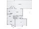 Detailed first floor layout showcasing kitchen, Gathering room, and screened pool area at 8620 Brookway Cir, Tampa, FL 33635