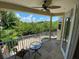 Spacious balcony with pool and landscape views at 3020 Sheppards Crook Ct, Holiday, FL 34691