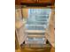 Stainless steel refrigerator with crisper drawers and ice maker at 3020 Sheppards Crook Ct, Holiday, FL 34691