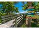 Boardwalk to the beach with a 