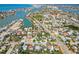 Panoramic aerial view showcasing the layout of a coastal community near the beach at 504 79Th Ave, St Pete Beach, FL 33706