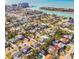 High-angle view of the property and surrounding homes near the beach at 504 79Th Ave, St Pete Beach, FL 33706