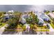 An aerial view highlighting the property's lot size and location amidst similar homes at 6613 Seabird Way, Apollo Beach, FL 33572