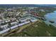 Aerial image showing townhouses near the water at 9487 Tara Cay Ct, Seminole, FL 33776