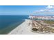 Aerial view of beach, coastline, and city skyline at 1200 Gulf Blvd # 206, Clearwater Beach, FL 33767