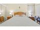 Cozy bedroom featuring a comfortable bed and wooden furniture at 7497 Heather Walk Dr, Weeki Wachee, FL 34613