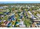 High angle aerial view of a residential neighborhood with homes and pools at 12288 Julia St, Seminole, FL 33772