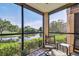 Relaxing screened balcony overlooking a picturesque pond at 2400 Feather Sound Dr # 515, Clearwater, FL 33762