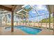 Inviting pool and spa enclosed in a screened lanai at 10101 Paddock Oaks Dr, Riverview, FL 33569
