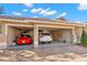 Two-car garage with epoxy floors and additional storage at 1160 Darlington Oak Ne Dr, St Petersburg, FL 33703