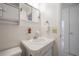 Clean bathroom with a vanity and mirror at 2386 Sumatran Way # 34, Clearwater, FL 33763