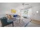 Bright living room with couch, chair, coffee table and large window at 2386 Sumatran Way # 34, Clearwater, FL 33763