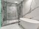 Bathroom with large walk-in shower and soaking tub at 3020 W Santiago St # 4, Tampa, FL 33629