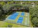 Aerial view of tennis and pickleball courts at 7604 Glades Ct, Temple Terrace, FL 33637