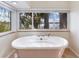 Bathroom featuring a large bathtub with lake views at 18120 Wayne Rd, Odessa, FL 33556